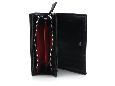 BLUGIRL Blumarine Portafoglio Bifold Logo Zip Nero Black PA2028E0002 - Sandrini Calzature e Abbigliamento