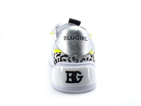 BLUGIRL Blumarine Wow 01 Sneaker Glitter Bianco Yellow Fluo 6A2509PX106 - Sandrini Calzature e Abbigliamento