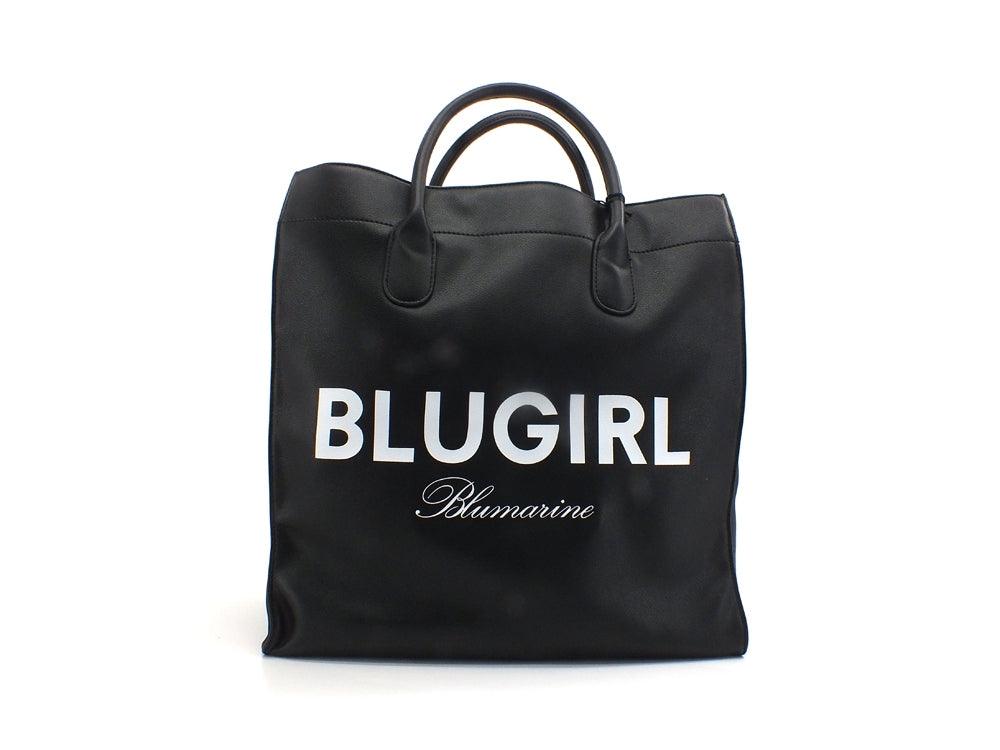 BLUGIRL Borsa Shopper Maxi Logo Nero PA2001E0086 - Sandrini Calzature e Abbigliamento