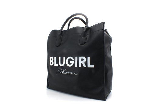 BLUGIRL Borsa Shopper Maxi Logo Nero PA2001E0086 - Sandrini Calzature e Abbigliamento