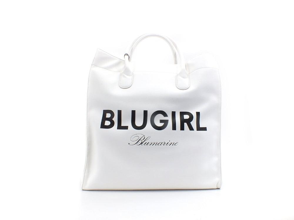 BLUGIRL Borsa Shopper Maxi Logo Off White PA2001E0086 - Sandrini Calzature e Abbigliamento