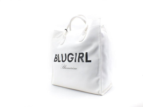 BLUGIRL Borsa Shopper Maxi Logo Off White PA2001E0086 - Sandrini Calzature e Abbigliamento