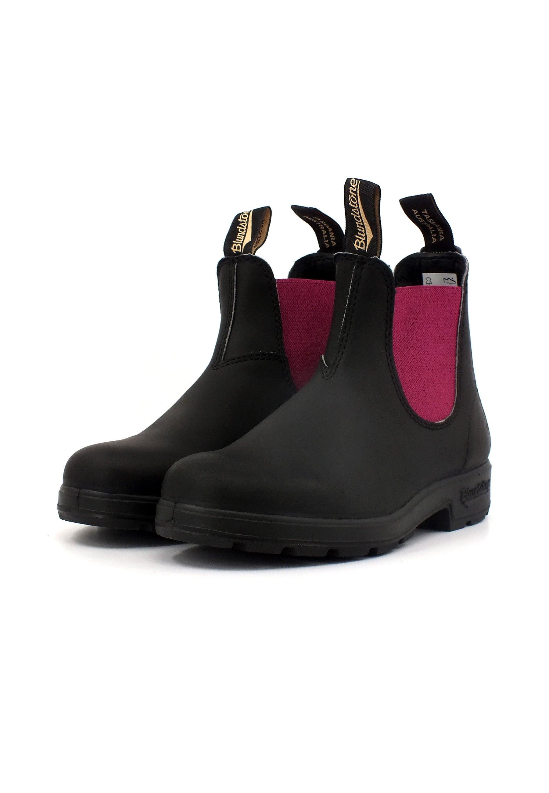 BLUNDSTONE Stivaletto Polacco Donna Black Fuxia 2208 - Sandrini Calzature e Abbigliamento