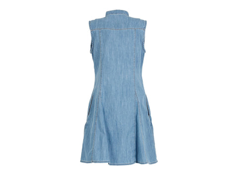 CAFENOIR Abito Jeans Svasato Senza Maniche Light Sky Blu JA0030 - Sandrini Calzature e Abbigliamento