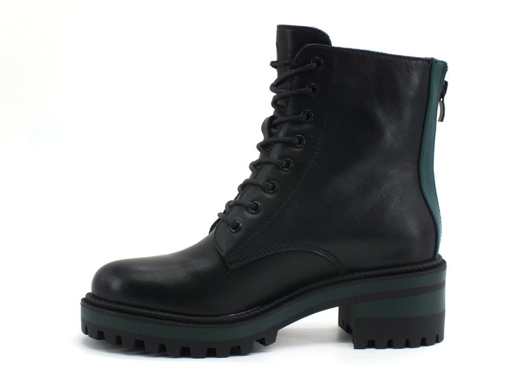 CAFENOIR Anfibio Stivaletto Tacco Nero Verde FGF134 - Sandrini Calzature e Abbigliamento