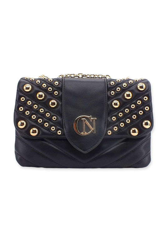 CAFENOIR Borsa Tracolla Borchie Nero ZG0302 - Sandrini Calzature e Abbigliamento