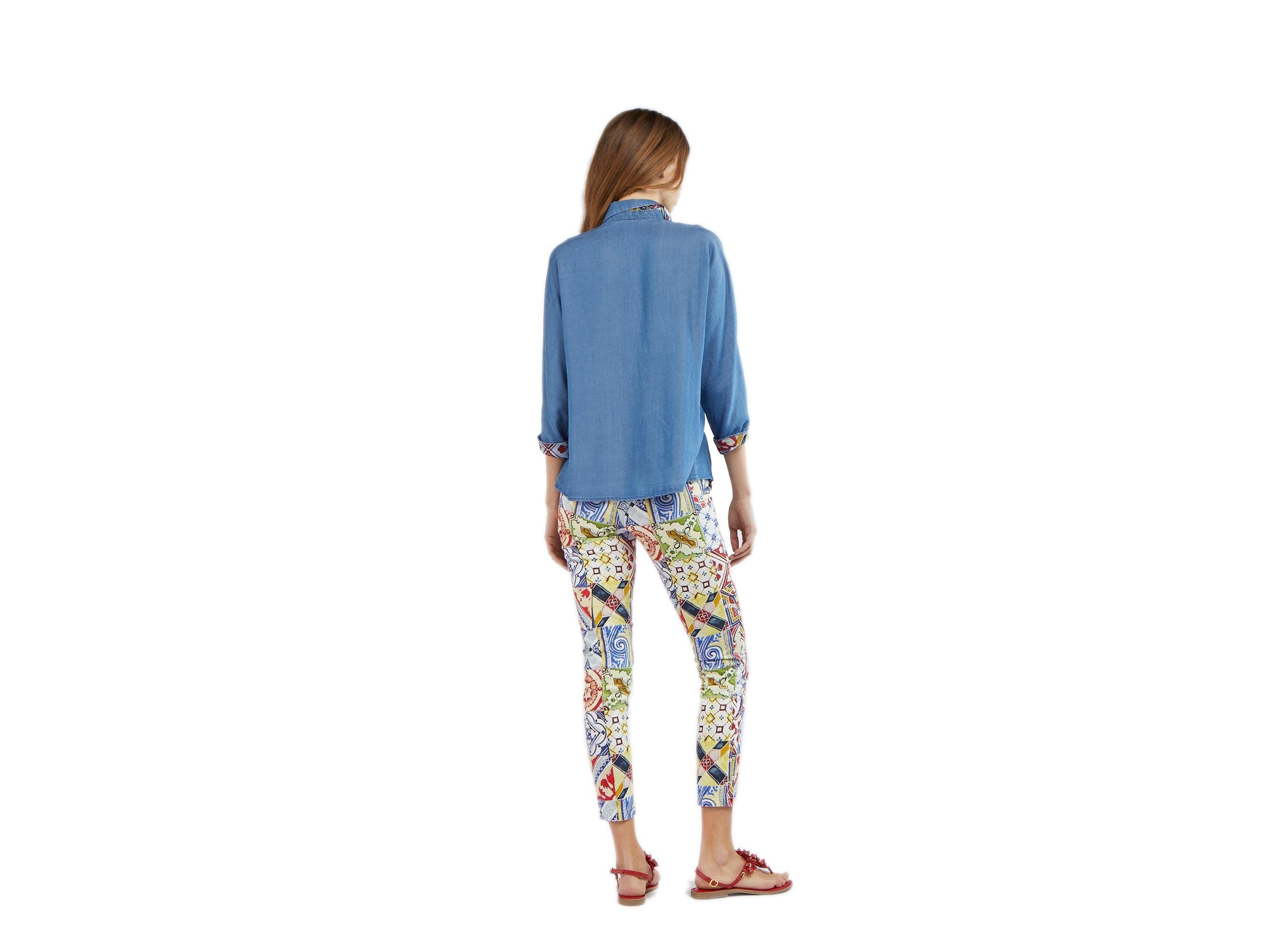 CAFENOIR Camicia Jeans Denim 3/4 Pipistrello Blu Pervinca JC0021 - Sandrini Calzature e Abbigliamento