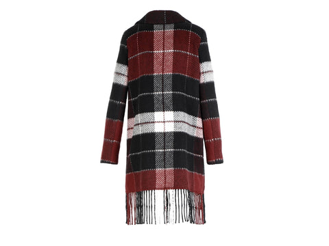 CAFENOIR Cappotto Check Frange Multivino JI0011 - Sandrini Calzature e Abbigliamento