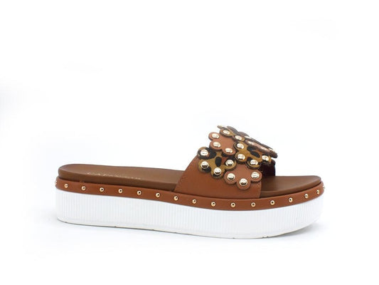 CAFENOIR Ciabatta Platform Inserto Cuoio Maculato GC9310 - Sandrini Calzature e Abbigliamento