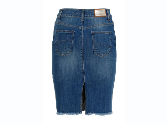 CAFENOIR Gonna Stringata Bordo Brillantini Blu Medio Chiaro JJ6240 - Sandrini Calzature e Abbigliamento