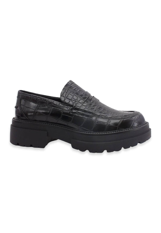 CAFENOIR Mocassino Croco Donna Nero EC8220 - Sandrini Calzature e Abbigliamento