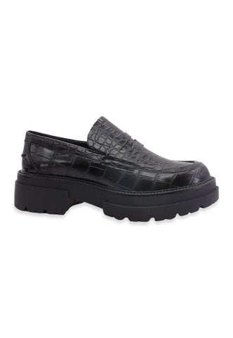 CAFENOIR Mocassino Croco Donna Nero EC8220 - Sandrini Calzature e Abbigliamento