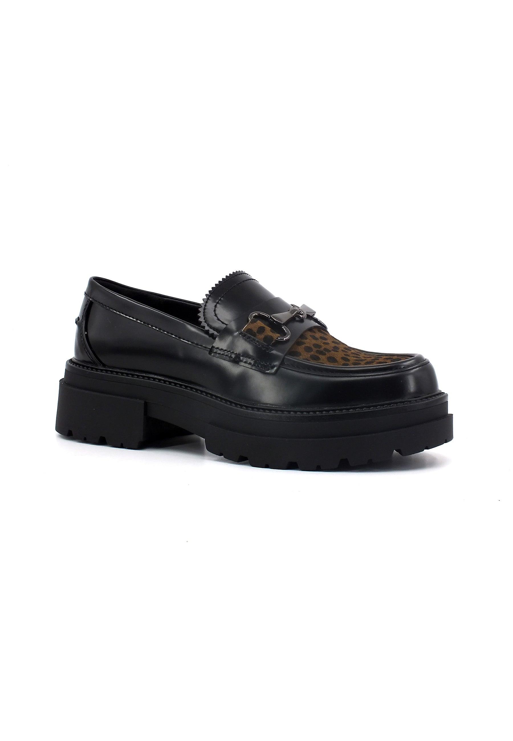 CAFENOIR Mocassino Donna Maculato Nero EC9420 - Sandrini Calzature e Abbigliamento