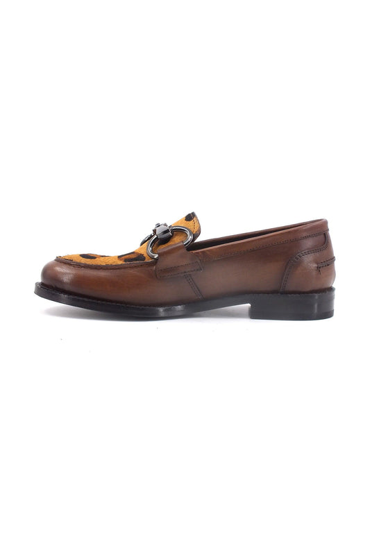 CAFENOIR Mocassino Donna Marrone Cognac Leopard DV1002 - Sandrini Calzature e Abbigliamento