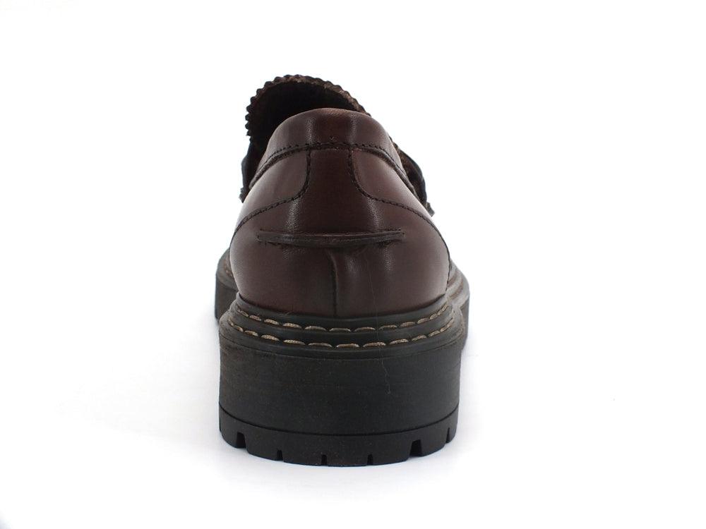 CAFENOIR Mocassino Pelle Platform Catena Tabacco FM1220 - Sandrini Calzature e Abbigliamento