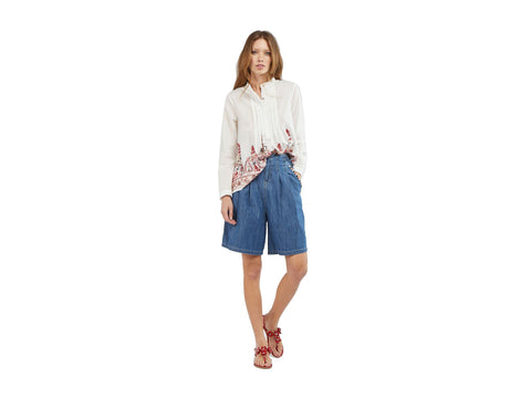CAFENOIR Pantaloncino Gonna Bermuda Vita Alta Blu Medio Chiaro JP0030 - Sandrini Calzature e Abbigliamento