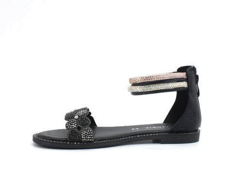 CAFENOIR Sanalo Listini Fiori Strass Multi Nero GC9030 - Sandrini Calzature e Abbigliamento