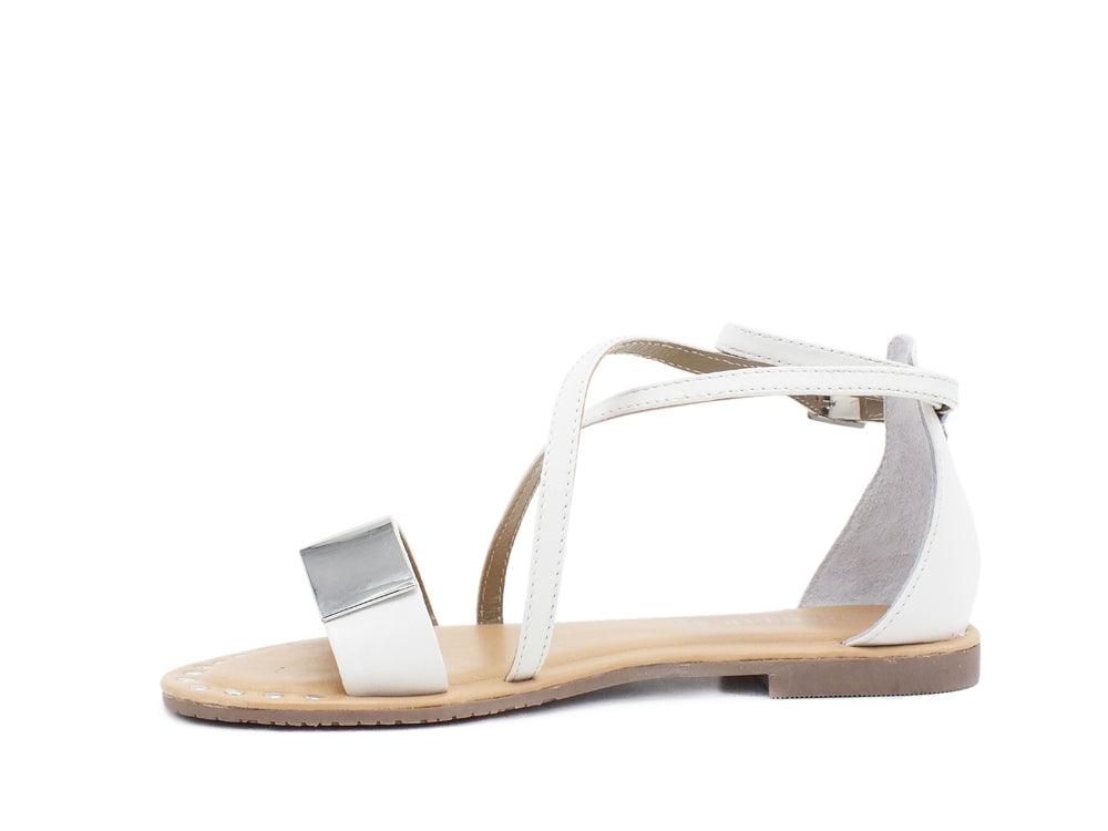 CAFENOIR Sandalo Applicazioni Donna Bianco GL1030 - Sandrini Calzature e Abbigliamento