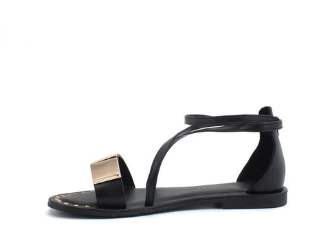 CAFENOIR Sandalo Borchie Oro Nero GL1030 - Sandrini Calzature e Abbigliamento