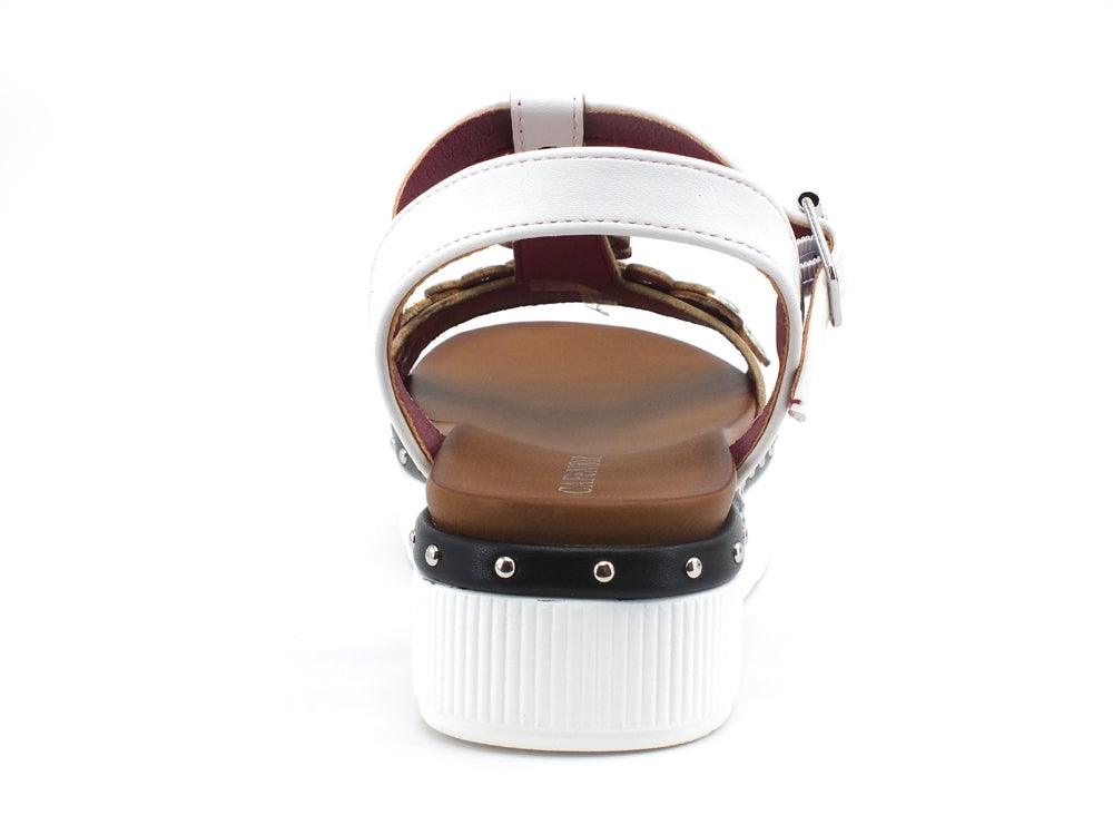 CAFENOIR Sandalo Fiori Borchie Bianco Nero GC9330 - Sandrini Calzature e Abbigliamento