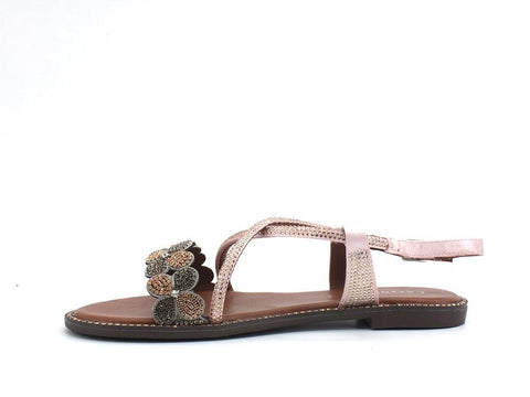 CAFENOIR Sandalo Fiori Strass Multi Cipria GD9040 - Sandrini Calzature e Abbigliamento