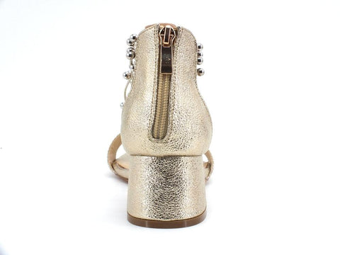 CAFENOIR Sandalo Laminato Tacco Oro Platino LB9170 - Sandrini Calzature e Abbigliamento