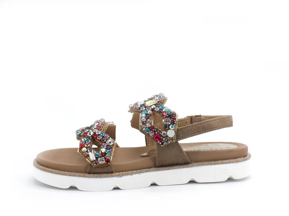 CAFENOIR Sandalo Pietre Multicolor Taupe FG9320 - Sandrini Calzature e Abbigliamento