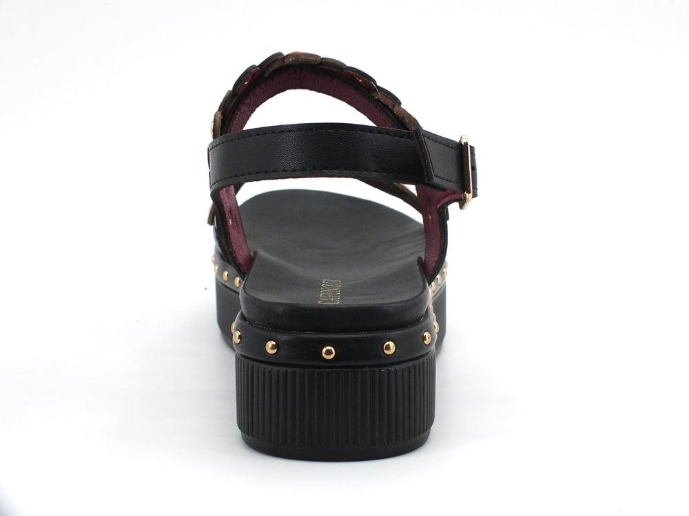 CAFENOIR Sandalo Platform Inserto Nero Maculato GC9320 - Sandrini Calzature e Abbigliamento