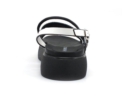 CAFENOIR Sandalo Platform Listini Pietre Animalier Nero Bianco HL9370 - Sandrini Calzature e Abbigliamento