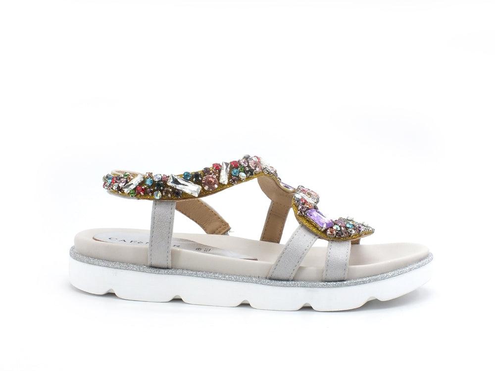 CAFENOIR Sandalo Snake Pietre Multicolor Bianco FG9330 - Sandrini Calzature e Abbigliamento
