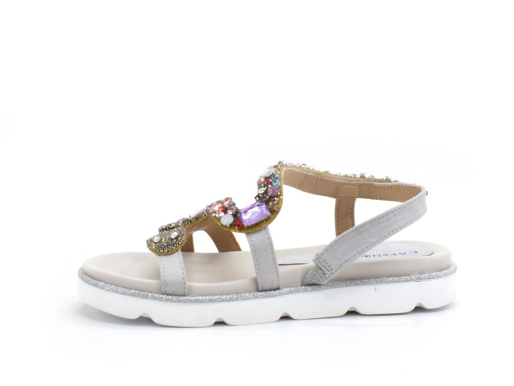 CAFENOIR Sandalo Snake Pietre Multicolor Bianco FG9330 - Sandrini Calzature e Abbigliamento