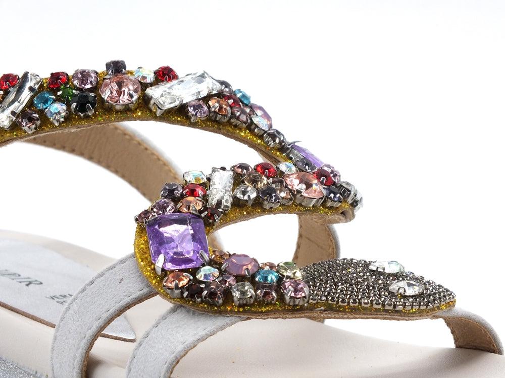 CAFENOIR Sandalo Snake Pietre Multicolor Bianco FG9330 - Sandrini Calzature e Abbigliamento