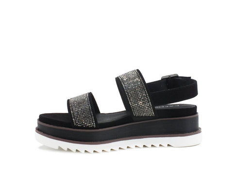 CAFENOIR Sandalo Strass Platform Nero HC9570 - Sandrini Calzature e Abbigliamento