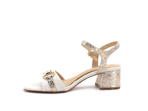 CAFENOIR Sandalo Tacco Bicolor Platino LB9180 - Sandrini Calzature e Abbigliamento