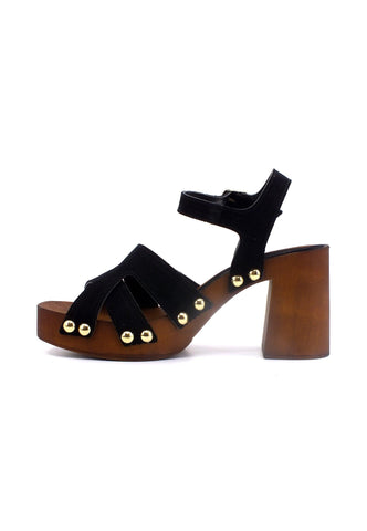 CAFENOIR Sandalo Tacco Grosso Donna Nero FB6020 - Sandrini Calzature e Abbigliamento