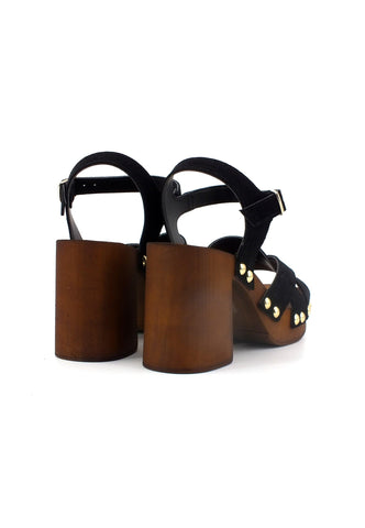 CAFENOIR Sandalo Tacco Grosso Donna Nero FB6020 - Sandrini Calzature e Abbigliamento