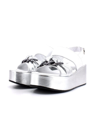 CAFENOIR Sandalo Zeppa Donna Multi Argento HN3005 - Sandrini Calzature e Abbigliamento