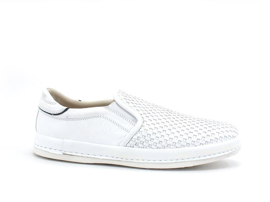 CAFENOIR Slip On Uomo Intreccio Bianco PT1040 - Sandrini Calzature e Abbigliamento