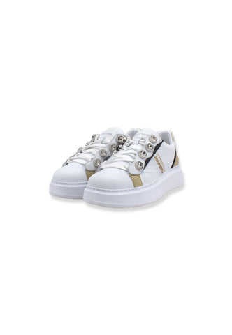 CAFENOIR Sneaker Glitter Perle Donna Bianco DE1620 - Sandrini Calzature e Abbigliamento