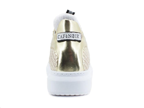 CAFENOIR Sneaker Intreccio Laminata Platino DE9230 - Sandrini Calzature e Abbigliamento
