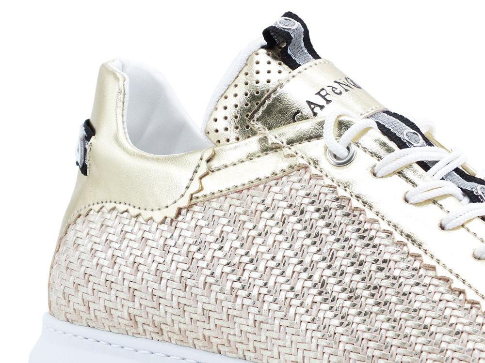 CAFENOIR Sneaker Intreccio Laminata Platino DE9230 - Sandrini Calzature e Abbigliamento