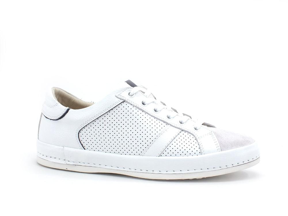 CAFENOIR Sneaker Lacci Uomo Nabuk Traforata Bianco PT1050 - Sandrini Calzature e Abbigliamento