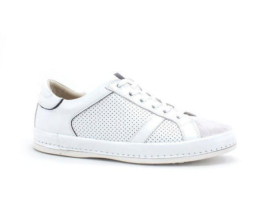 CAFENOIR Sneaker Lacci Uomo Nabuk Traforata Bianco PT1050 - Sandrini Calzature e Abbigliamento