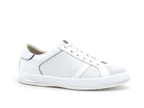 CAFENOIR Sneaker Lacci Uomo Nabuk Traforata Bianco PT1050 - Sandrini Calzature e Abbigliamento
