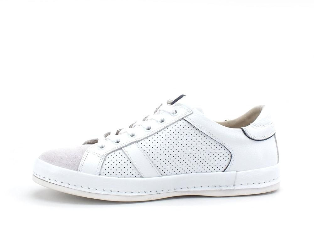 CAFENOIR Sneaker Lacci Uomo Nabuk Traforata Bianco PT1050 - Sandrini Calzature e Abbigliamento