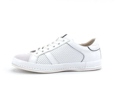 CAFENOIR Sneaker Lacci Uomo Nabuk Traforata Bianco PT1050 - Sandrini Calzature e Abbigliamento