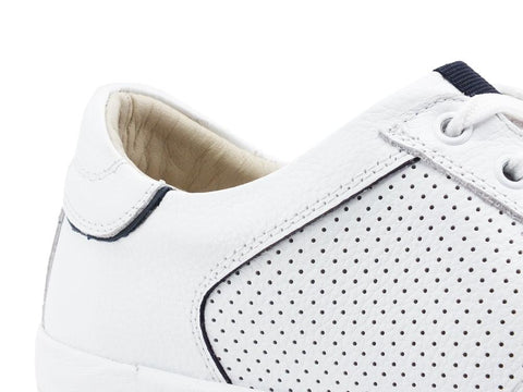 CAFENOIR Sneaker Lacci Uomo Nabuk Traforata Bianco PT1050 - Sandrini Calzature e Abbigliamento