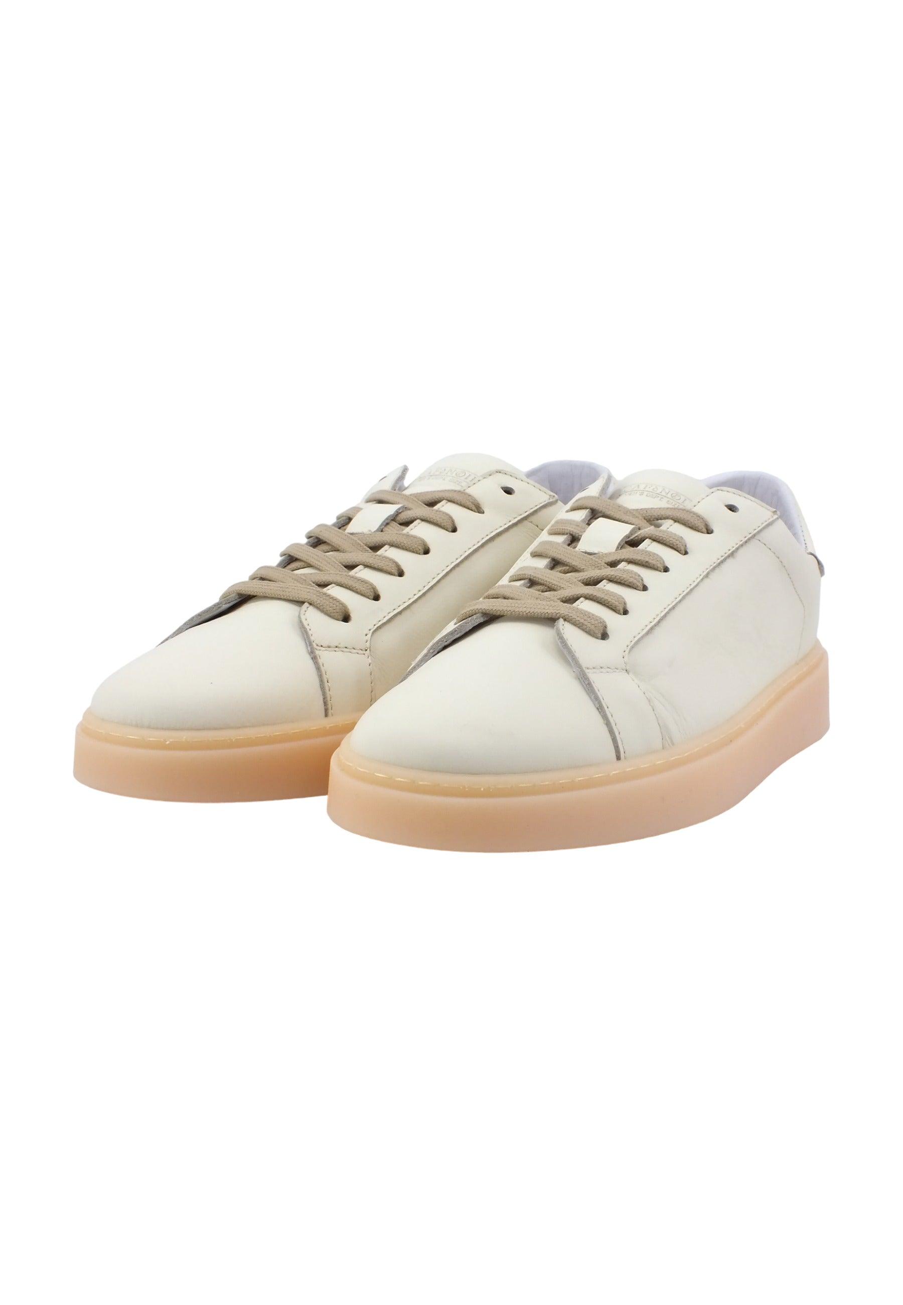 CAFENOIR Sneaker Pelle Uomo Bianco PL1003 - Sandrini Calzature e Abbigliamento