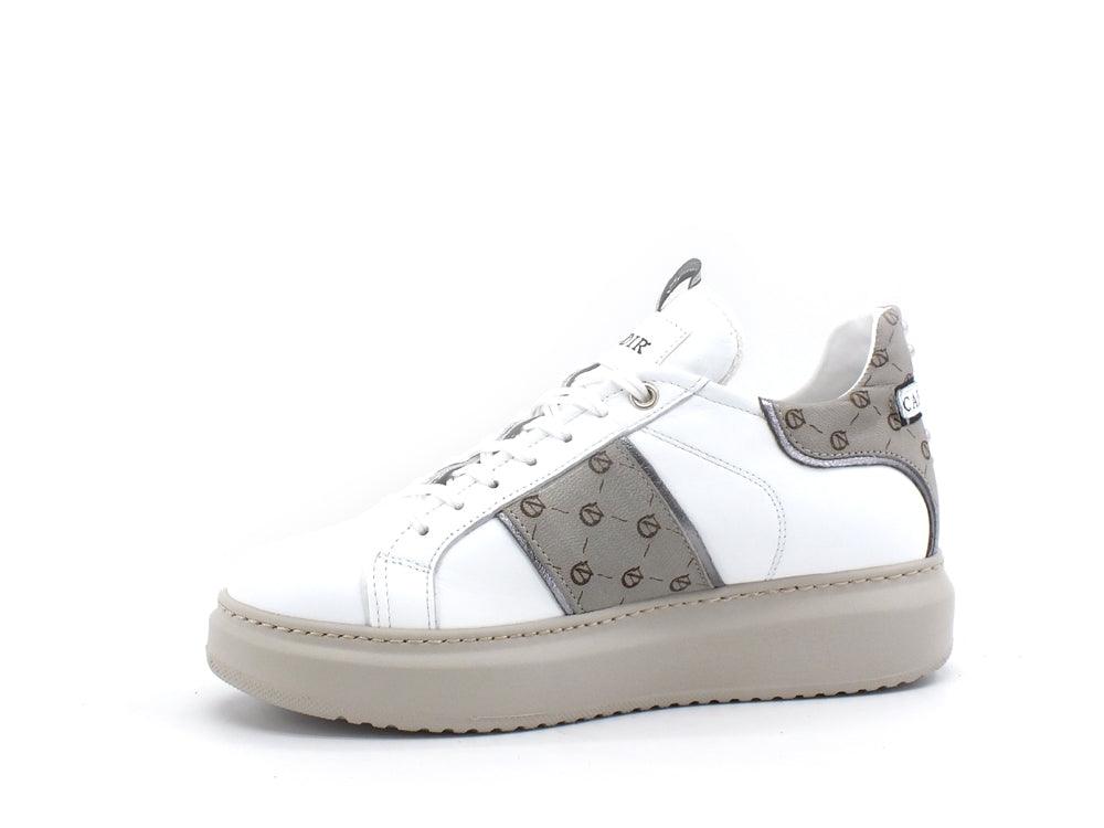 CAFENOIR Sneaker Platform Borchie Bianco Tortora DE1411 - Sandrini Calzature e Abbigliamento