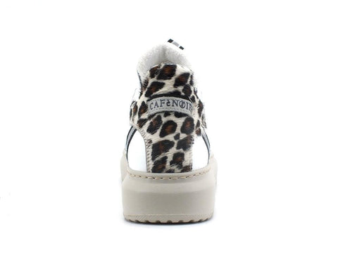 CAFENOIR Sneaker Platform Leopard Bianco DE1211 - Sandrini Calzature e Abbigliamento